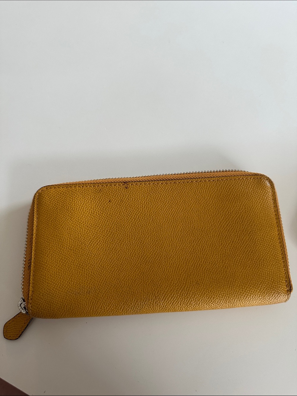 Coach Pebbled Leather Zip Wallet in Mustard - Picture 3 of 4